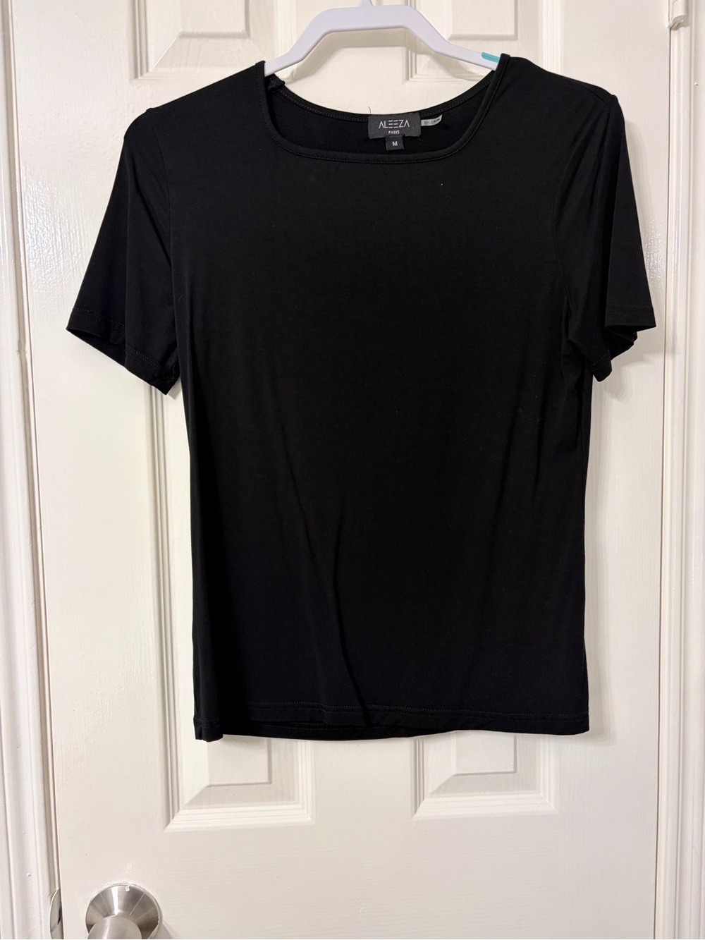 Aleeza Paris Women's Black Short Sleeve top